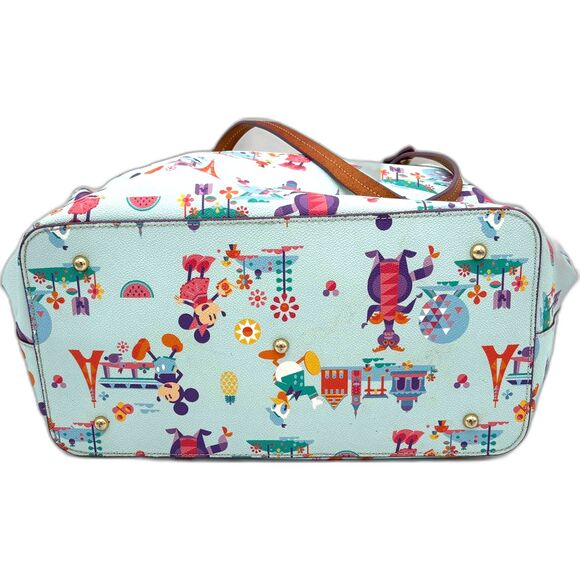 Disney Dooney & Bourke 2017 Flower Garden Festival Figment Flynn Large Tote Bag - Picture 2 of 16